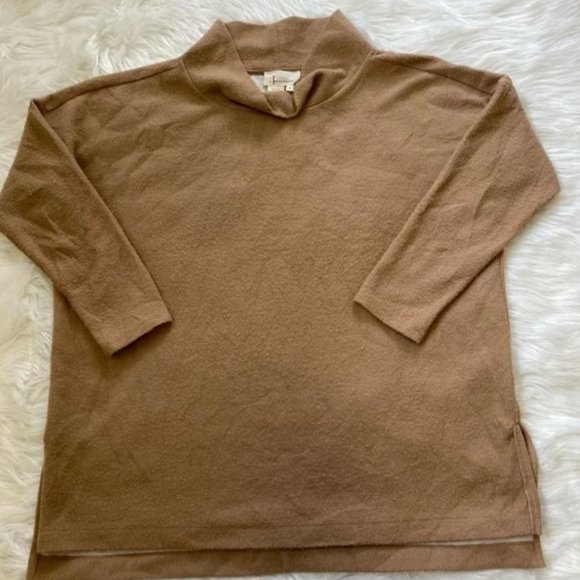 Anthropologie Camel Funnel Neck Sweater, XS - Picture 3 of 3